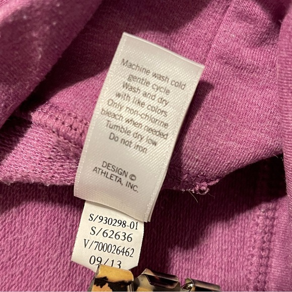 Athleta Heather Purple Tranquility Cowl Neck Athletic Sweater Small - Picture 9 of 10
